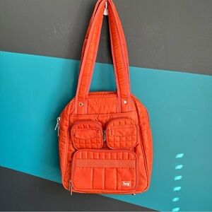 Lug Quilted Orange Backpack